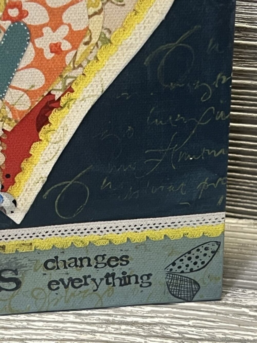 Kelly Rae Roberts Kindness Changes Everything Boho Block Plaque Sign Demdaco 6” - Picture 5 of 9